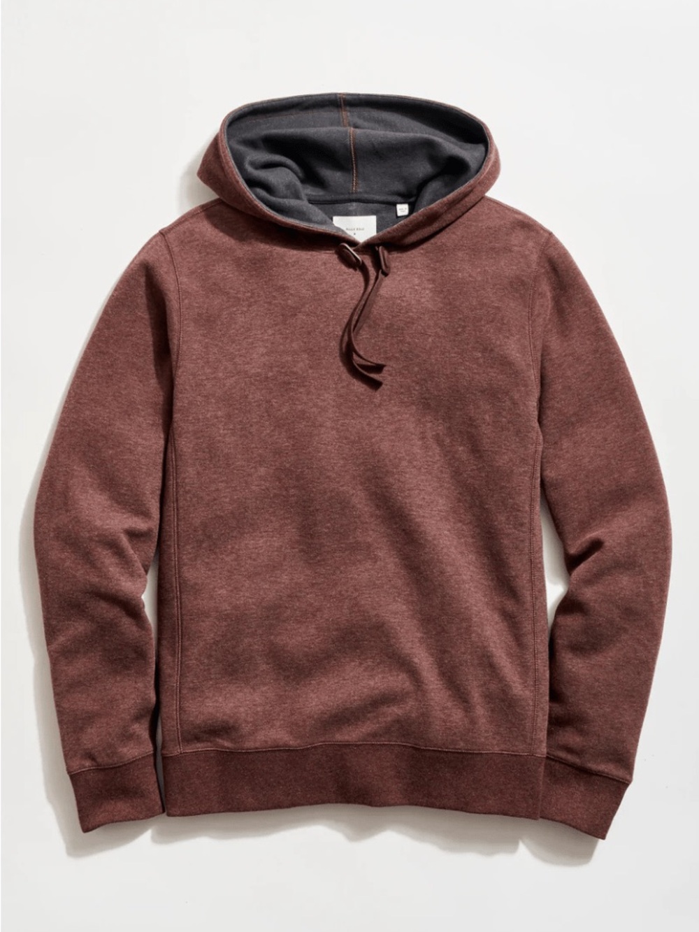 Billy Reid Rib Hoodie Pullover In Cinnamon